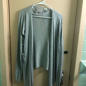 GRAY A MOON HIGH LOW CARDIGAN